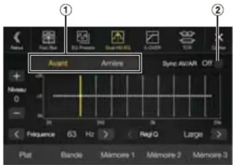 ALPINE X903DDU8 - Réglez le mode EG.Dual HD selon vos préférences. - 1