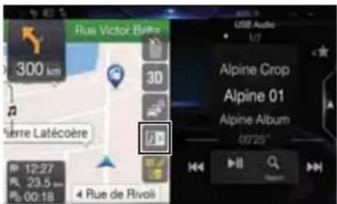 ALPINE X903DDU8 - Position d'affichage de l'écran double - 3