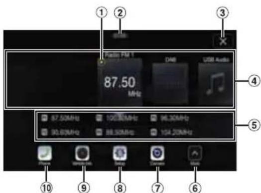 ALPINE X903DDU8 - Exemple d'écran de menu - 1