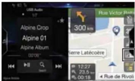 ALPINE X903DDU8 - Position d'affichage de l'écran double - 1