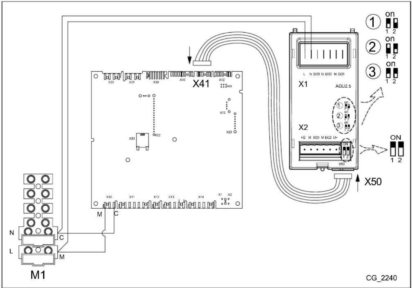 Baxi Platinum DUO Plus - ELECTRICAL CONNECTIONS FOR THE ACCESSORY AGU 2.550 - 1