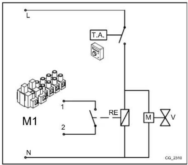 Baxi Platinum DUO Plus - CAZUL 1 - Conectarea unui singur termostat de ambient într-o zonă de înaltă temperatură - 1