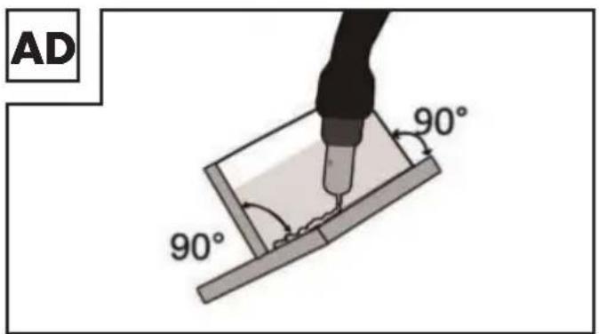 PARKSIDE PSGS 120 A1 - Liaison soudee dans l'angle interieur - 2