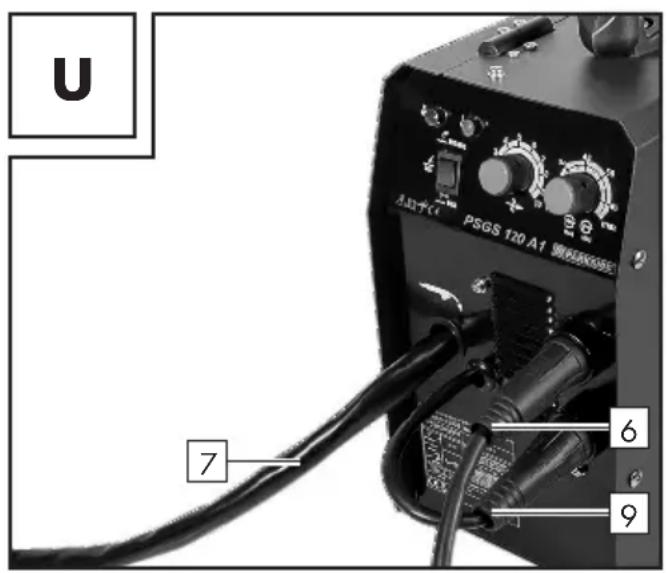 PARKSIDE PSGS 120 A1 - - Adaptation of device to flux-cored welding wire with inert gas - 1