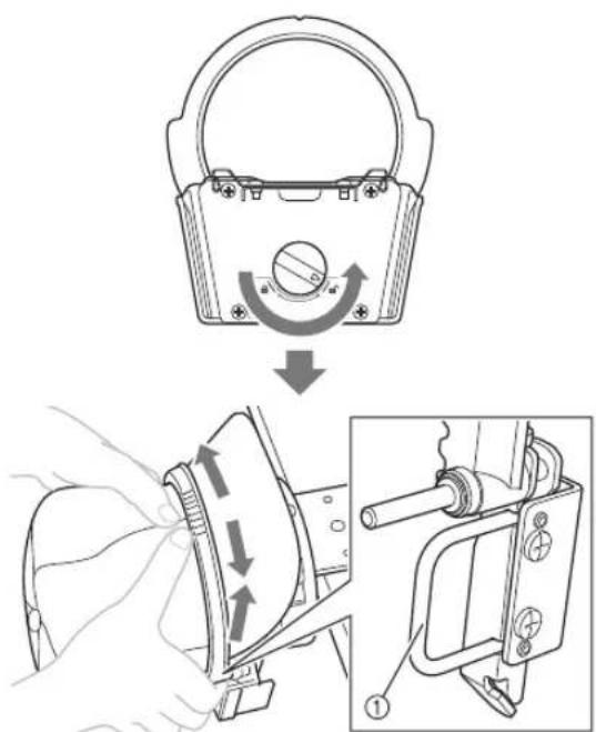 BABY LOCK Array - Se a LINHA central do bone não estiver alinhada com as projeções e abertura em V: - 1