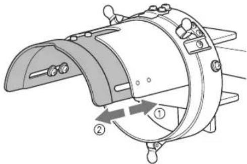 BABY LOCK Array - Adjust the size of the mounting jig according to the type of cap being embroidered. - 1