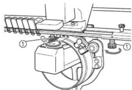 BABY LOCK Array - Desserrez les deux vis inférieures. - 1