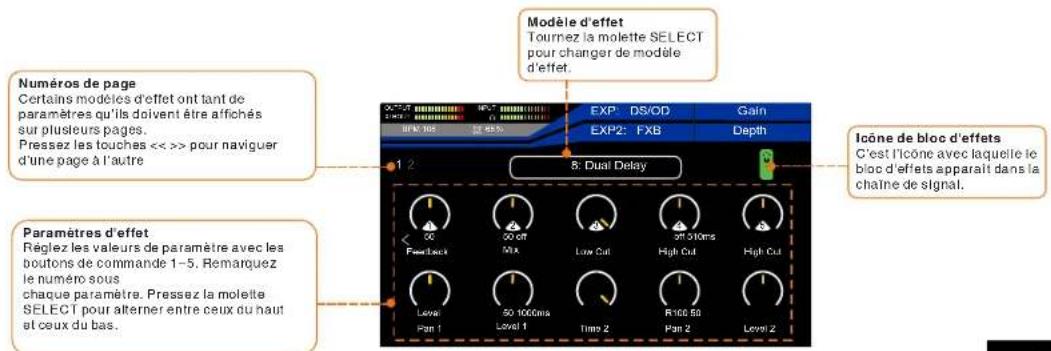 Mooer GE300 - Modification des effets - 1