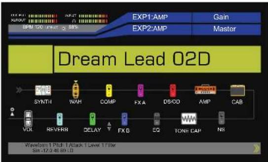 Mooer GE300 - Routage des blocs d'effets - 3