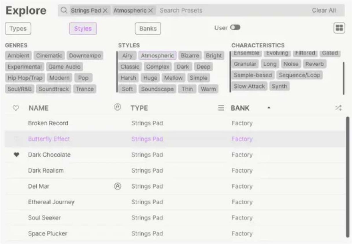 Arturia Augmented STRINGS Intro - Search and Results - フロー&リズルト - 1
