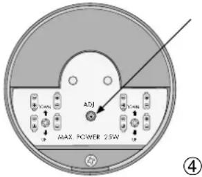 Monacor TM25 - Réglage du volume de la sirène - 1