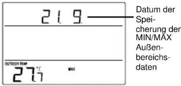 TECHNOLINE WS 9273 - ZUR ANSICHT DER MIN/MAX-TEMPERATURDATEN - 2
