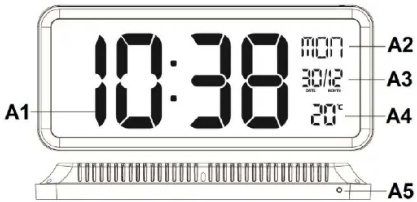 TECHNOLINE WS 8130 - RELOJ DE PARED LED DE 4" - 1
