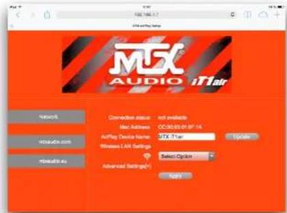 MTX Audio iT1air - Contact maken met het netwerk voor Airplay #2:Geek... - 1