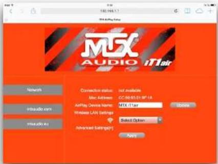 MTX Audio iT1air - Cóme connectarse a la red para Airplay #2: Geek ... - 1