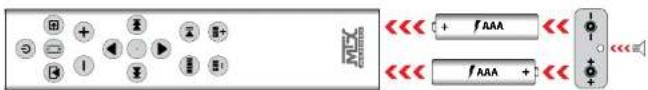 MTX Audio iT1air - Comment installer les piles dans la télécommande. - 1