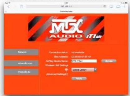 MTX Audio iT1air - So goes: Mit dem Netzwerk verbinden - Airplay #2. - 1