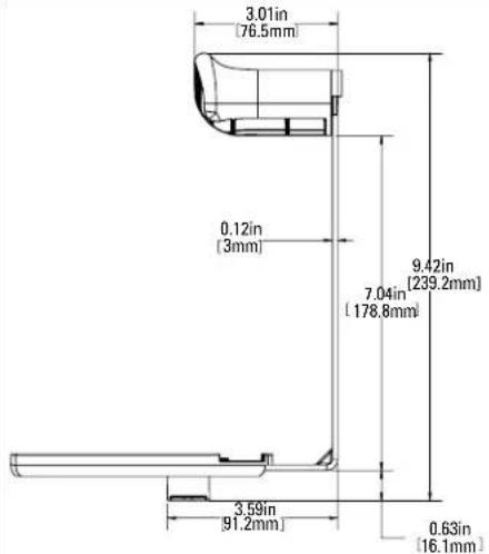 3.01in [76.5mm] 0.12in [3mm] 9.42in [239.2mm] 7.04in [178.8mm] 3.59in [91.2mm] 0.63in [16.1mm]