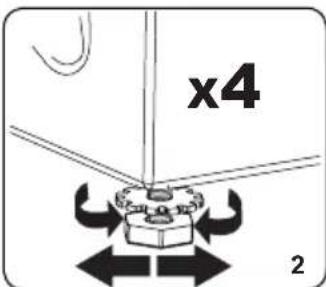 SHARP ESHFB912AWCFR - 3.2.Ajustement des pieds/ajustement des logements régables - 2