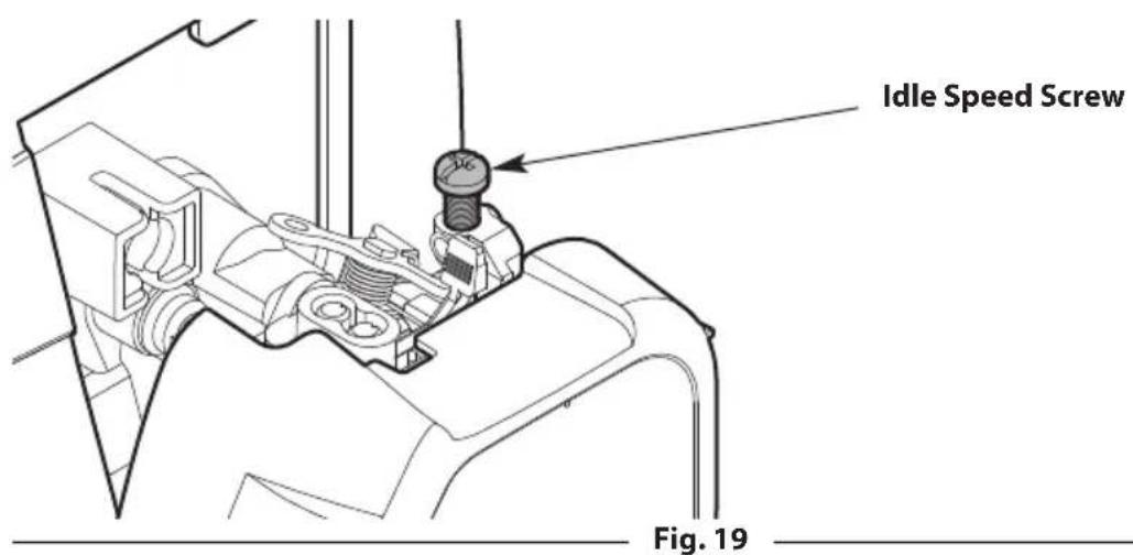 TROY-BILT TB25S - ADJUSTING THE IDLE SPEED - 2