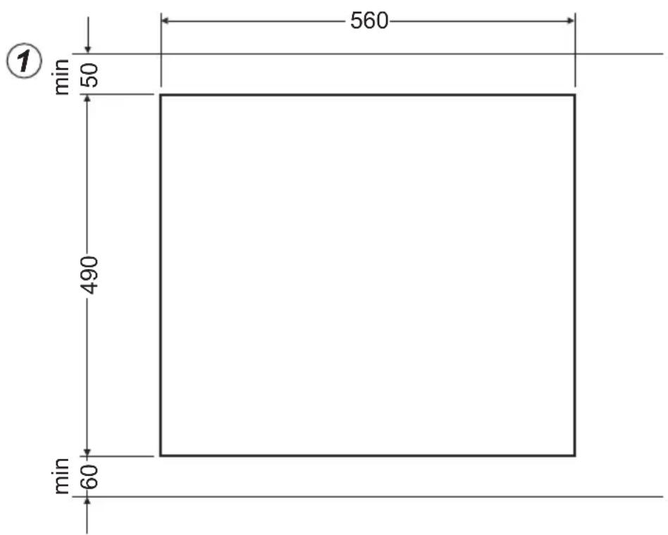 AMICA EHE 932 000 E - Vorbereitung der Arbeitsplatte der Kuchenmöbel für den Einbau des Kochfelds - 1
