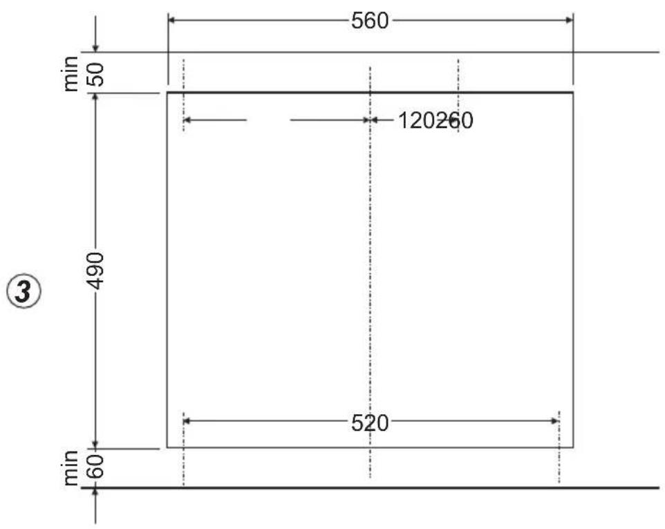 AMICA EHE 932 000 E - Installing the hob in worktop opening - 2