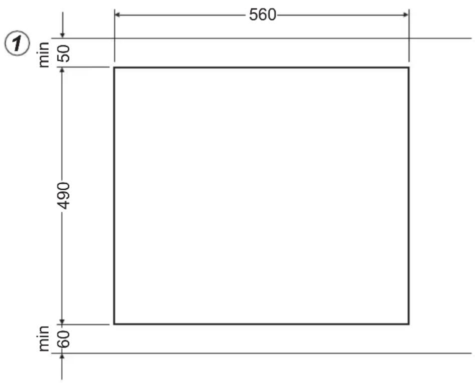 AMICA EHE 932 000 E - Making the worktop recess - 1