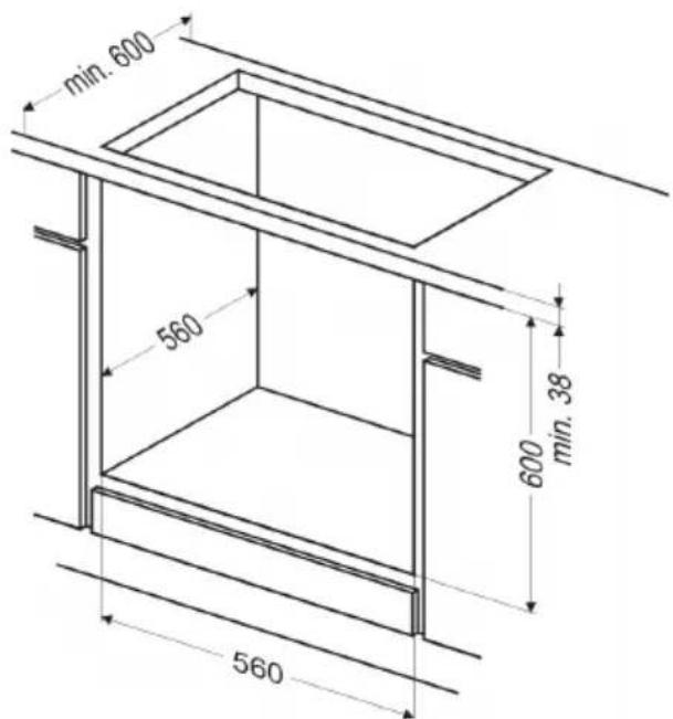 AMICA EHE 932 000 E - Assembly of the oven: - 1