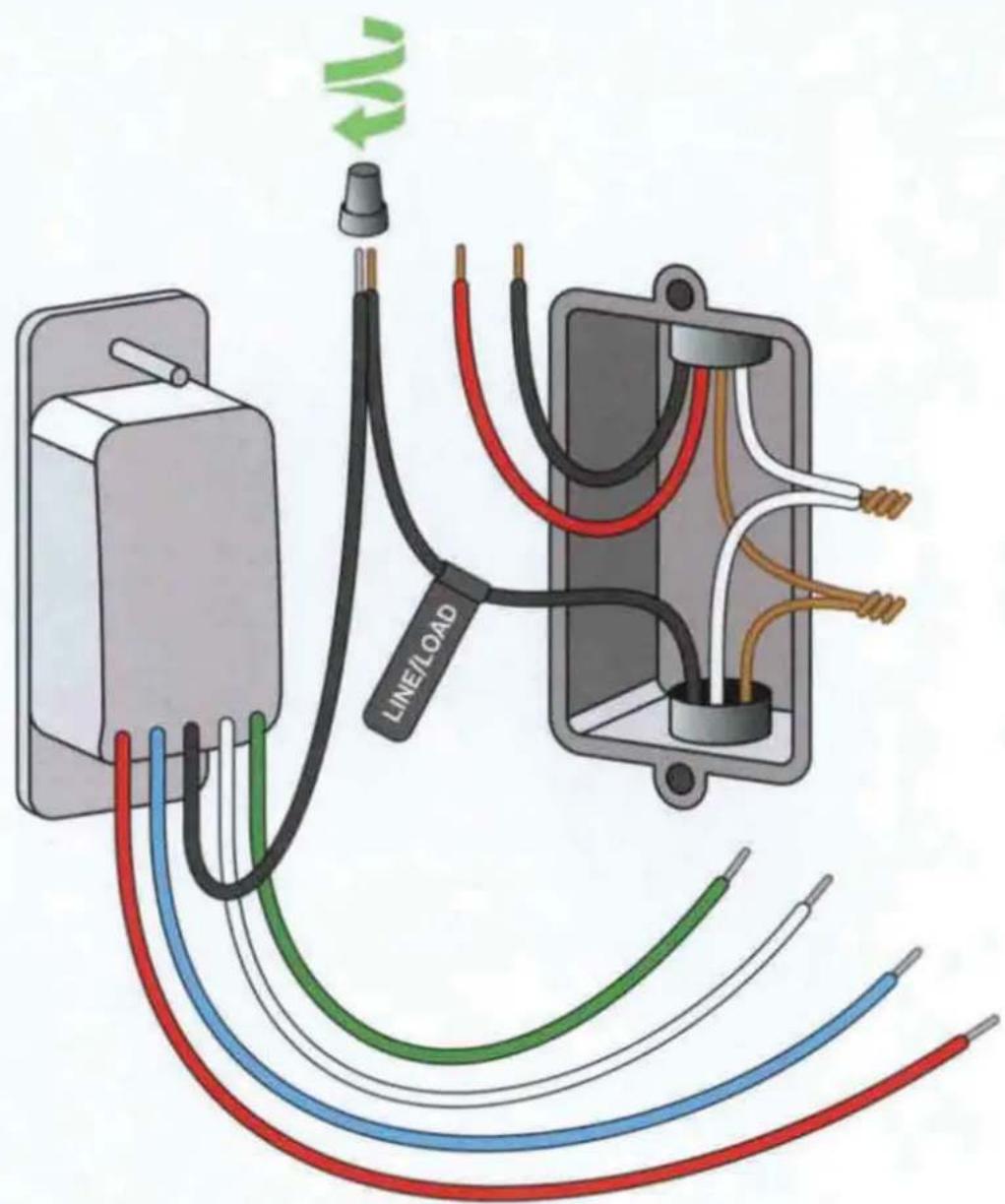 BELKIN Wemo Smart Light Switch - Connect LINE/LOAD wire - 1