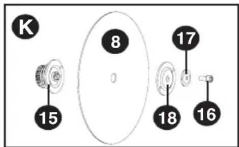 Porter-Cable PCE700 - REMOVAL AND INSTALLATION OF WHEELS (FIG. J, K) - 2