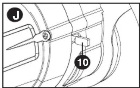Porter-Cable PCE700 - REMOVAL AND INSTALLATION OF WHEELS (FIG. J, K) - 1