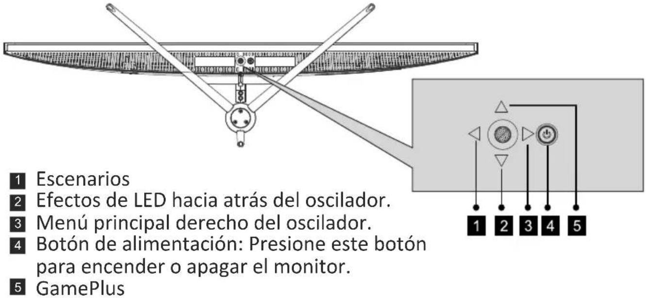 LC-Power M40UWQHD144 - — Botones del monitor - 1