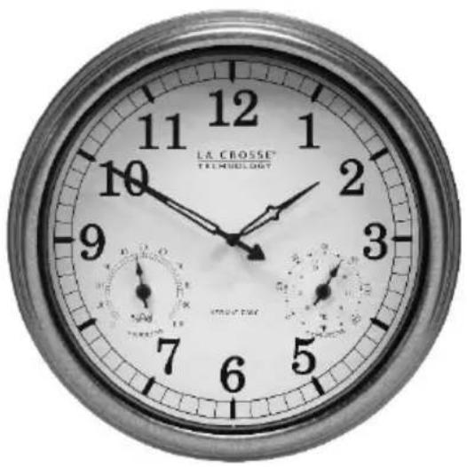 LA CROSSE TECHNOLOGY BBB87740X1 - Horloge Atomique Extérieur/ intérieur / mur de 18" - 1