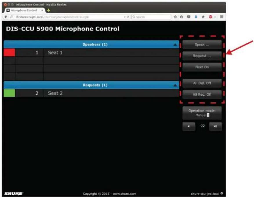 SHURE DDS5900 - Contrôle des microphones des participants - 1