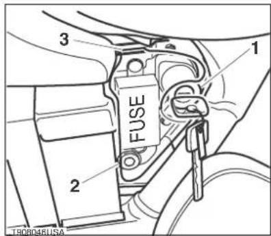 TRIUMPH Speedmaster (2014) - Emplacement des fusibles - 1