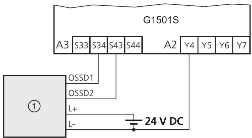 IFM G1501S - Raccordement - 2