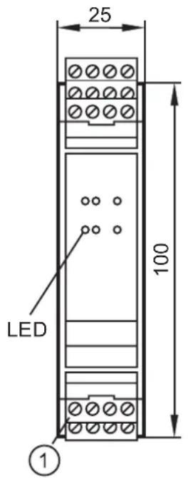 IFM G1501S - Schéma d'encombrement - 1