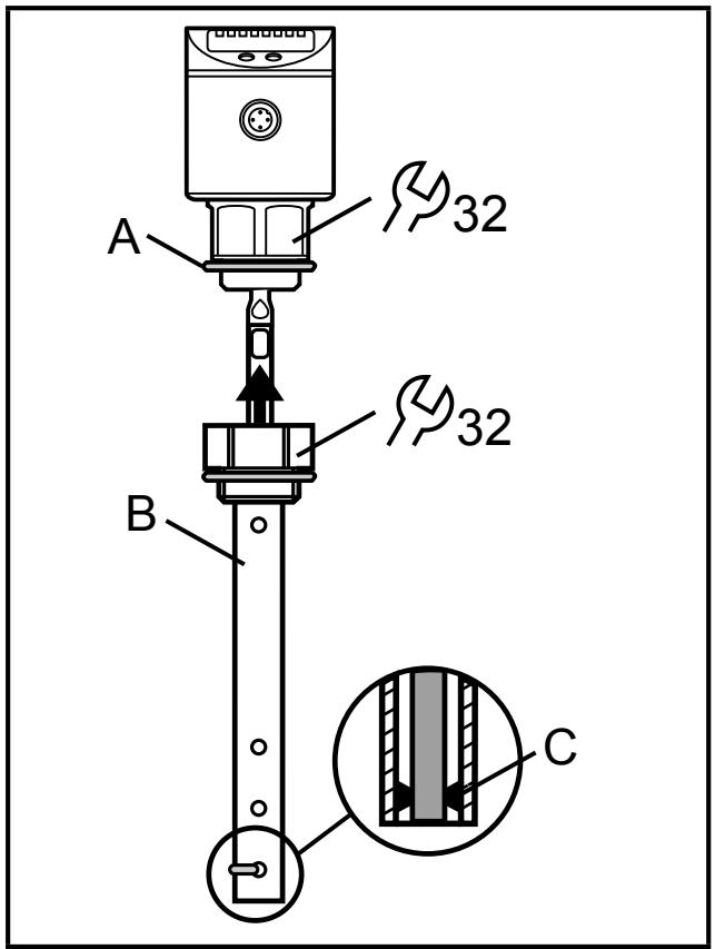 IFM LR3020 - Montage der Sonde - 5