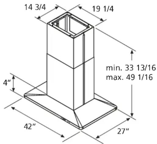 FRIGIDAIRE PLHV42P8CC - Dimensiones - Figura 1 - 1