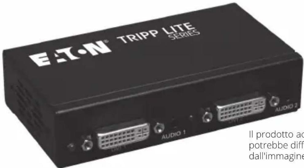 Tripp Lite B116002AINT - Ripartitore DVI 1080p con amplificatore di segnale e audio - 1