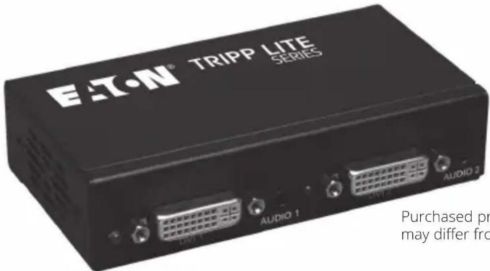 Tripp Lite B116002AINT - 1080p DVI Splitter with Audio and Signal Booster - 1