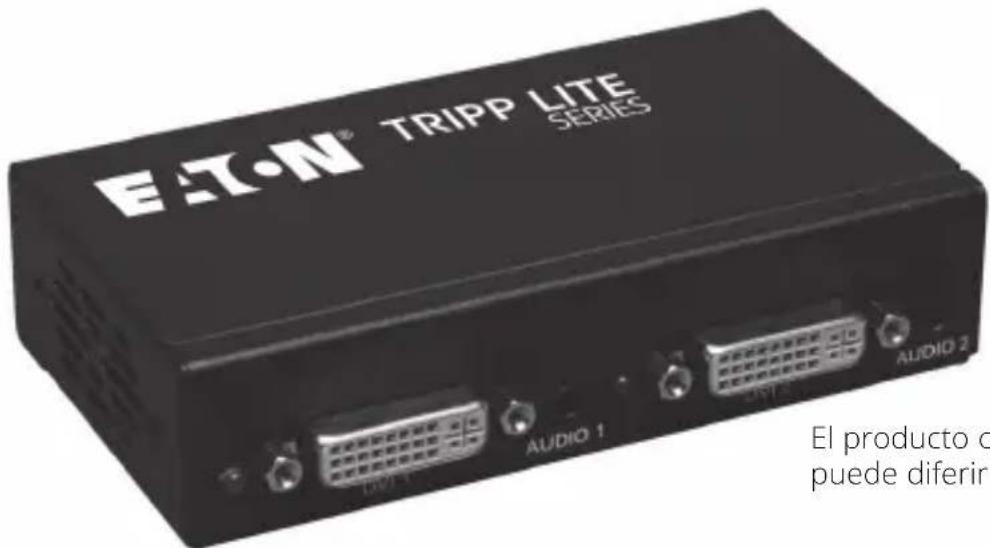 Tripp Lite B116002AINT - 1080p Divisor DVI con Audio y Amplificador de Señal - 1