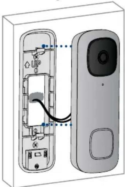 Lorex B451AJDE - Pour fixer la sonnette sur le support : - 1