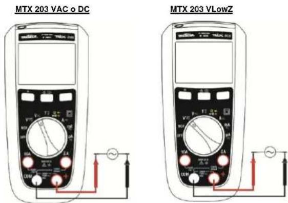 METRIX MTX 203 - Medida de tensión AC o DC - 1