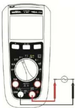 METRIX MTX 203 - Pomiar napięcia AC lub DC - 1