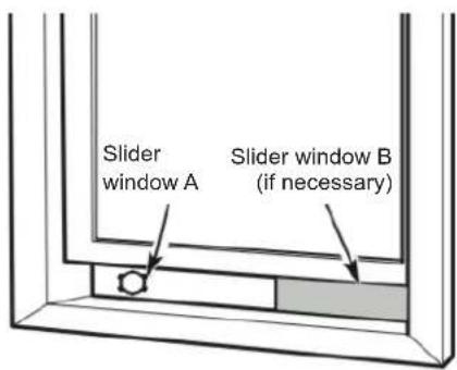 Slider window A Slider window B (if necessary)