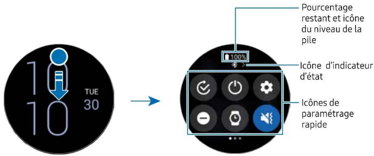 SAMSUNG Galaxy Watch 5 - Panneau rapide - 1