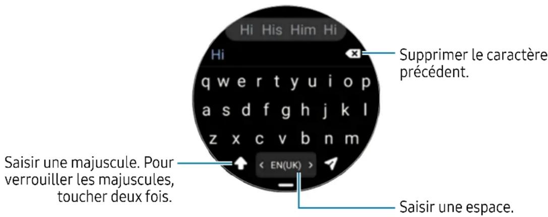SAMSUNG Galaxy Watch 5 - Disposition du clavier - 1