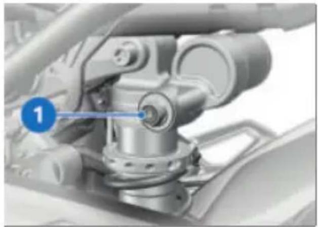 BMW S 1000 RR (2022) - Réglage de l'amortissement de l'étage de compression de la roue arrière - 1
