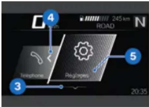 BMW S 1000 RR (2022) - Indications d'utilisation dans le menu principal - 2